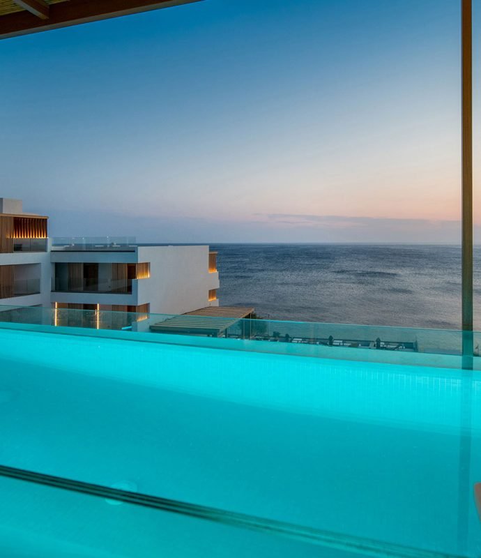 Dazzling Blue, Luxury Room with Heated Plunge Pool in Crete | Akasha